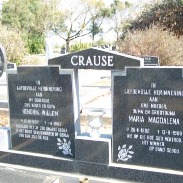 CRAUSE Hendrik Willem 1899-1983 &amp; Maria Magdalena 1902-1989