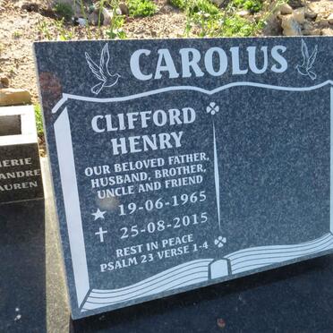 CAROLUS Clifford Henry 1965-2015