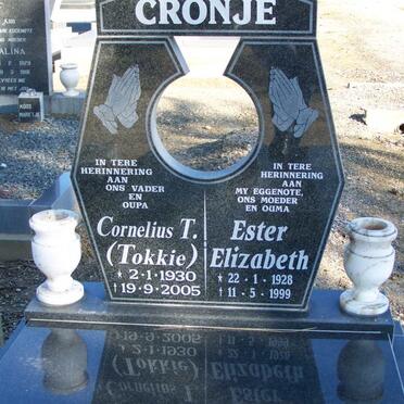 CRONJE Cornelius T. 1930-2005 &amp; Ester Elizabeth 1928-1999