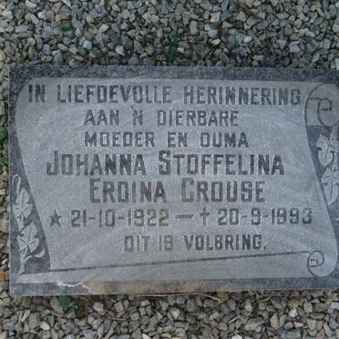 CROUSE Johanna Stoffelina Erdina 1922-1993