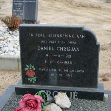 CRONJE Daniel Chrisjan 1921-1986