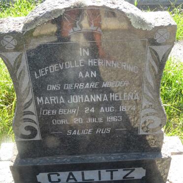 CALITZ Maria Johanna Helena nee BEHR 1874-1963