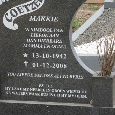 COETZEE Makkie 1942-2008