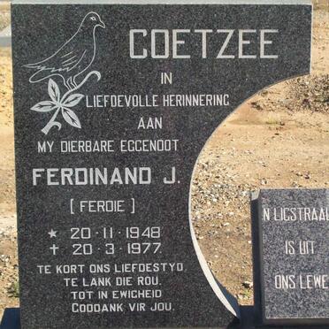 COETZEE Ferdinand J. 1948-1977