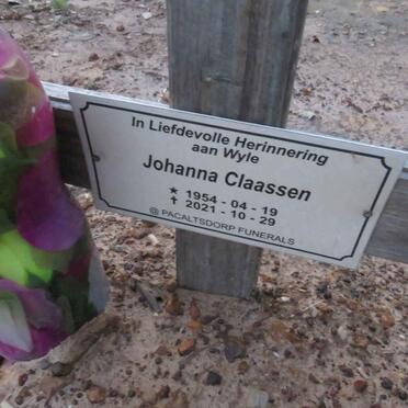 CLAASSEN Johanna 1954-2021