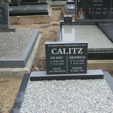 CALITZ De Wet 1938-2009 :: CALITZ Heinrich 1965-1999