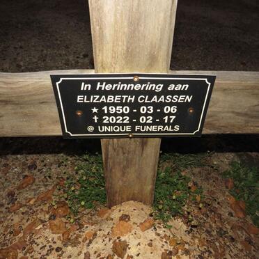 CLAASSEN Elizabeth 1950-2022