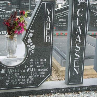 CLAASSEN Johannes v.d. Walt 1942-1995 &amp; Aletta C.G. 1939-2008