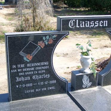 CLAASSEN Johan Charles 1910-1988 &amp; Maria Fredrieka BOSHOFF 1917-1989