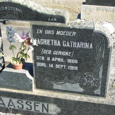 CLAASSEN Gert Johannes 1885-1960 &amp; Magrietha Catharina GERICKE 1886-1968
