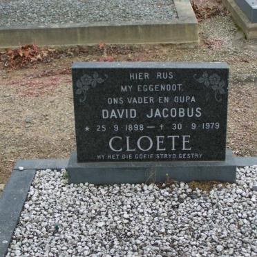 CLOETE  David Jacobus 1898-1979
