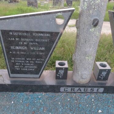 CRAUSE Heinrich William 1952-1975