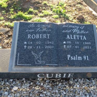 CUBIE Robert 1943-2007 & Aletta 1946-2021