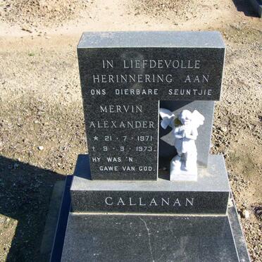 CALLANAN Mervin Alexander 1971-1973