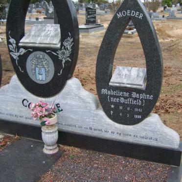 COETZEE David Frederick 1938-1983 &amp; Madeliene Daphne DUFFIELD 1941-1998