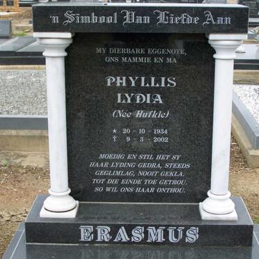ERASMUS Phyllis Lydia nee HUFKIE 1934-2002