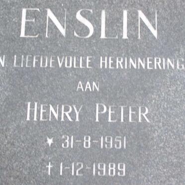 ENSLIN  Henry Peter 1951-1989