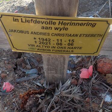 ETSEBETH Jakobus Andries Christiaan 1942-2021