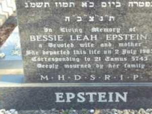 EPSTEIN Bessie Leah -1985