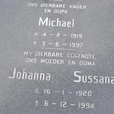 EKSTEEN Michael 1919-1997 &amp; Johanna Sussana 1920-1994