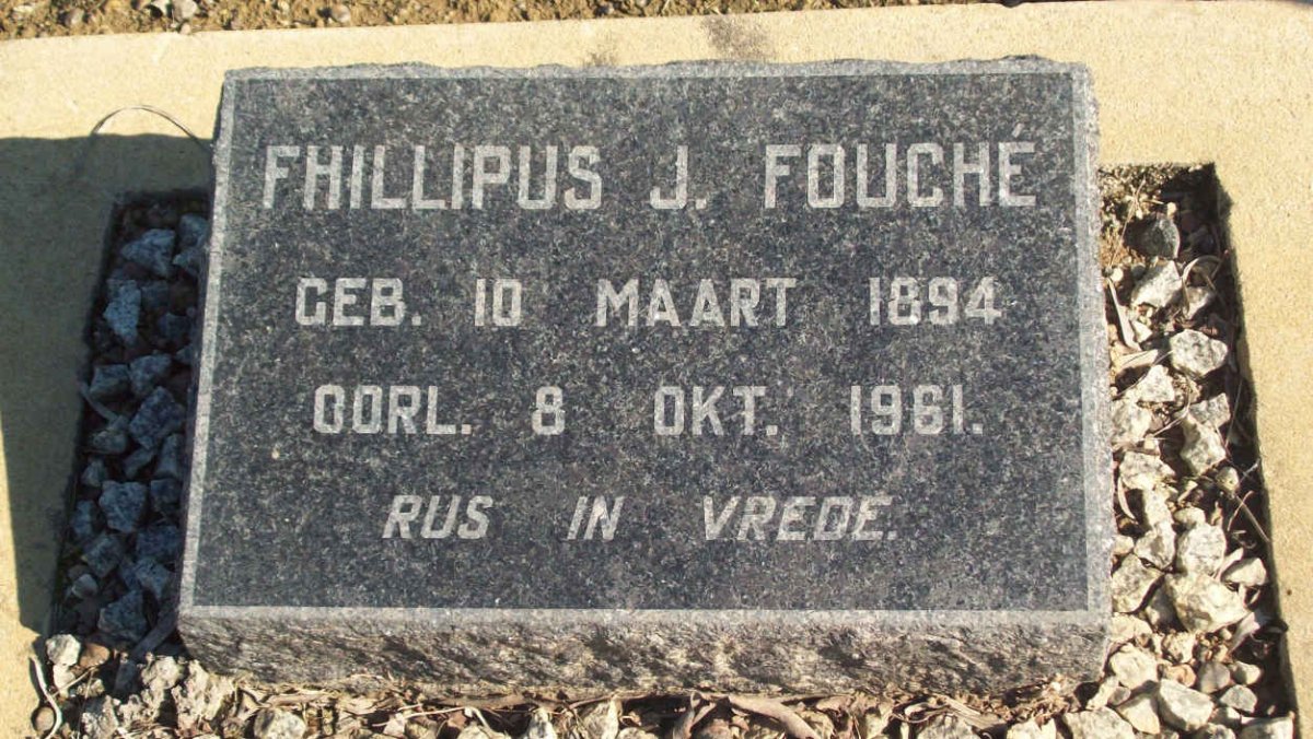 FOUCHE Fhillipus J. 1894-1961