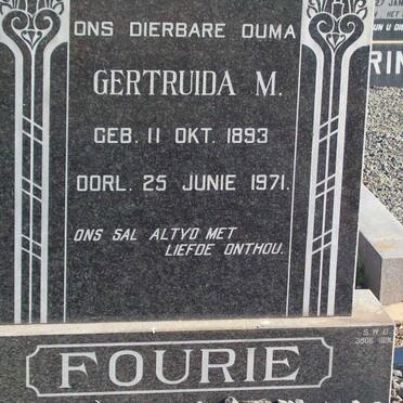 FOURIE Gertruida M. 1893-1971