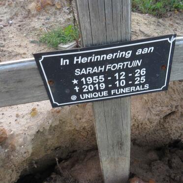 FORTUIN Sarah 1955-2019