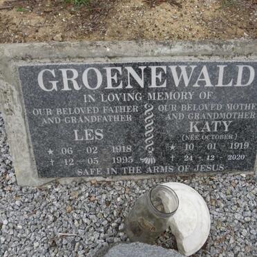 GROENEWALD Les 1918-1995 &amp; Katy OCTOBER 1919-2020