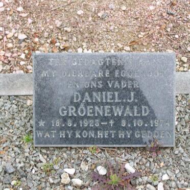 GROENEWALD Daniel J. 1923-1974