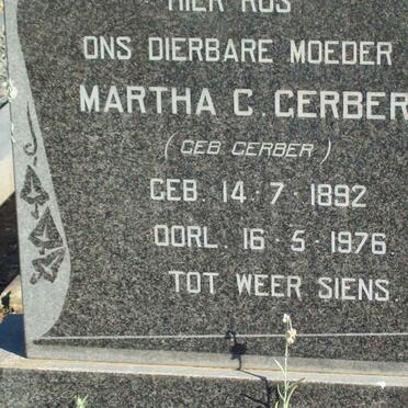 GERBER Martha C. nee GERBER 1892-1976