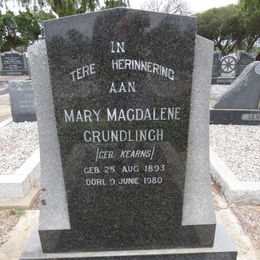 GRUNDLINGH Mary Magdalene KEARNS 1893-1980