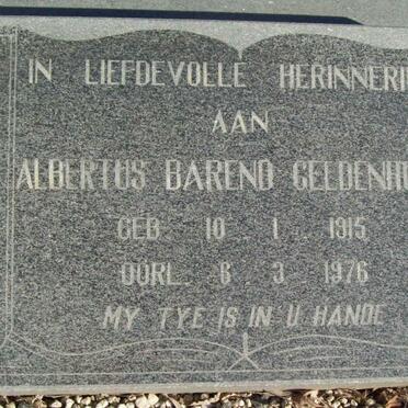 GELDENHUYS Ambertus Barend 1915-1976