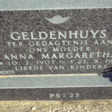 GELDENHUYS Anna Margaretha 1907-1990