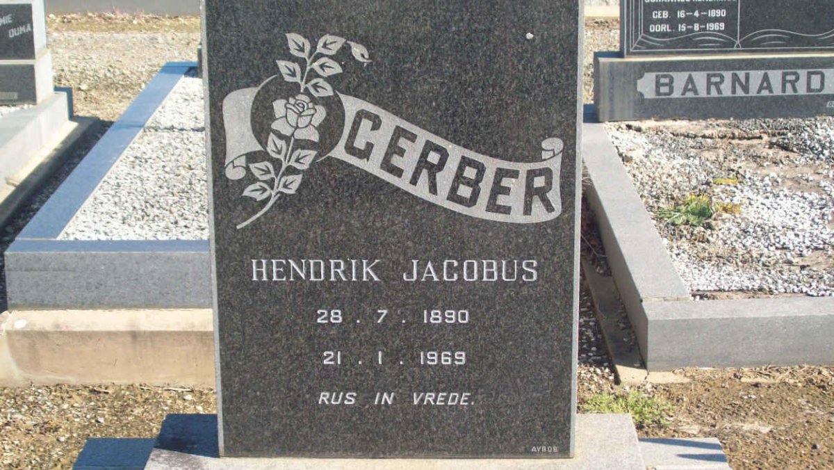 GERBER Hendrik Jacobus 1890-1969