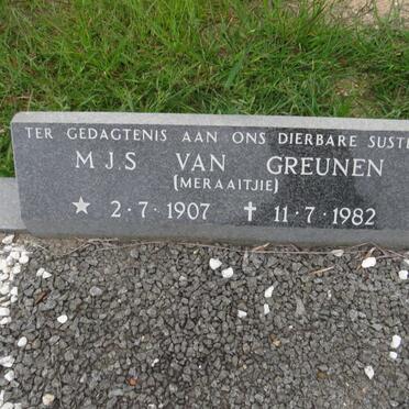 GREUNEN M.J.S., van 1907-1982