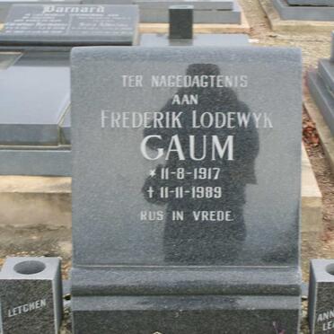 GAUM  Frederik Lodewyk 1917-1989