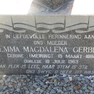 GERBER Emma Magdalena nee MEIRING 1882-1963