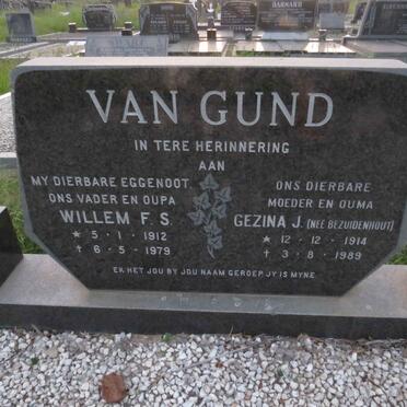 GUND Willem F.S., van 1912-1979 & Gezina J. BEZUIDENHOUT 1914-1989
