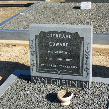 GREUNEN Coenraad Edward, van 1919-1977