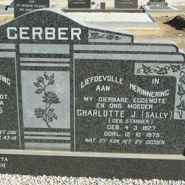 GERBER Paul Johannes 1921-1994 &amp; Charlotte J. STANDER 1927-1975