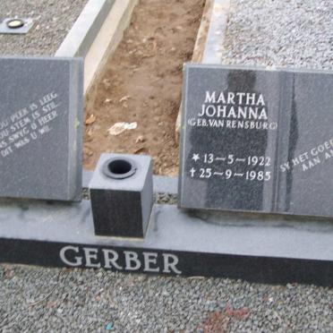 GERBER Frans Anthonie 1916-1988 &amp; Martha Johanna van RENSBURG 1922-1985