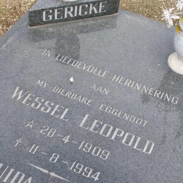 GERICKE Wessel Leopold 1909-1994 &amp; Gertruida Elizabeth 1919-2005