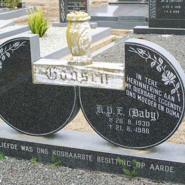 GOOSEN K.P.E. 1930-1986