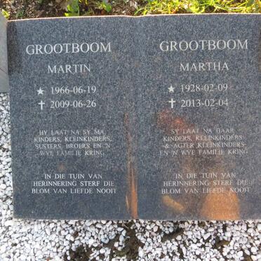 GROOTBOOM Martha 1928-2013 :: GROOTBOOM Martin 1966-2009