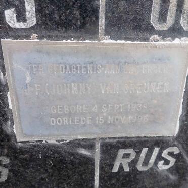 GREUNEN J.F., van 1938-1996