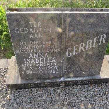 GERBER Anna Isabella nee LANDMAN 1907-1983