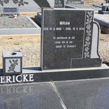 GERICKE Frans 1878-1972 &amp; Miriam 1886-1976