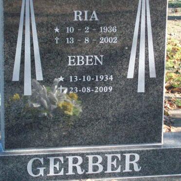 GERBER Eben 1934-2009 &amp; Ria 1936-2002