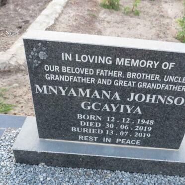 GCAYIYA Mnyamana Johnson 1948-2019