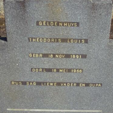 GELDENHUYS Theodoris Louis 1891-1966